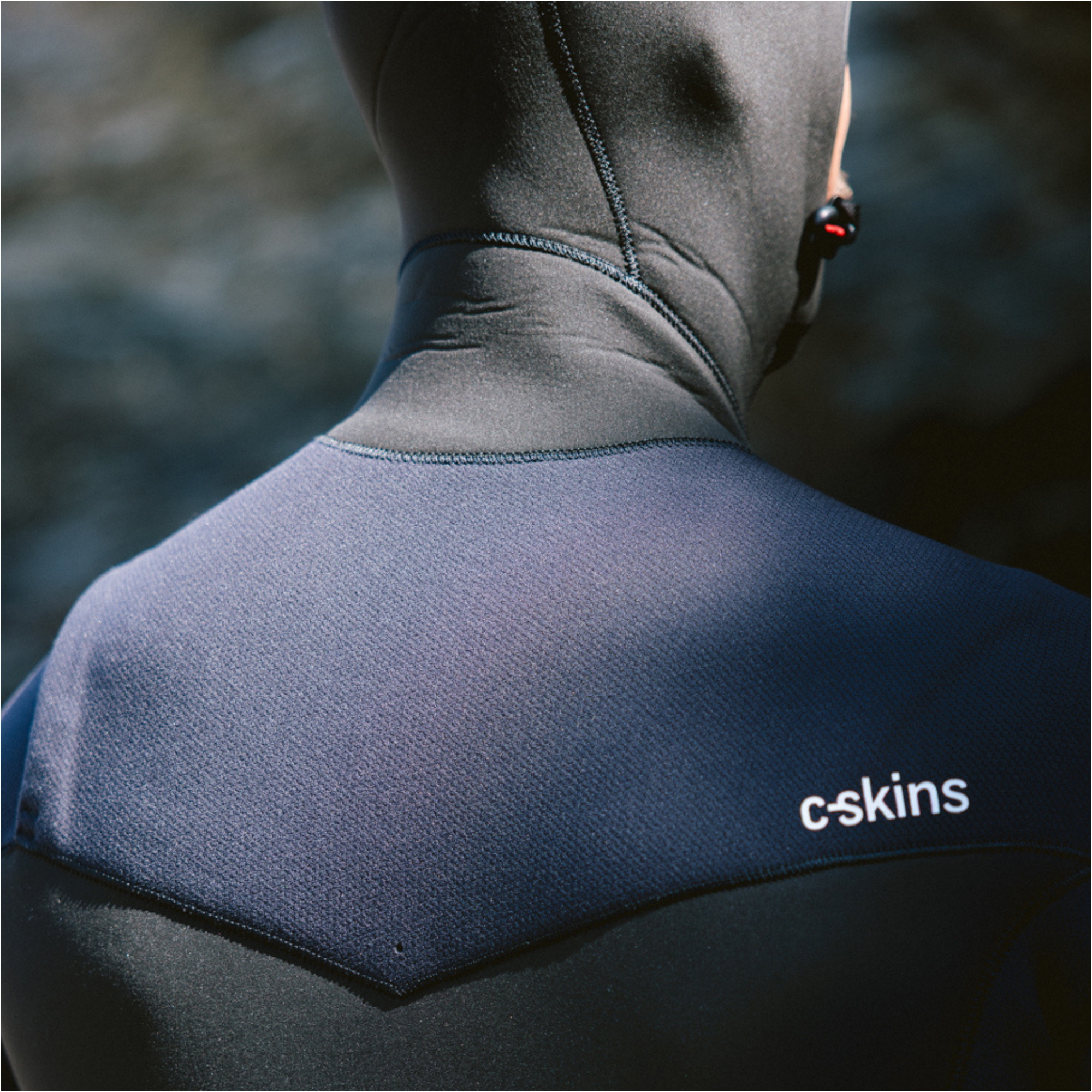 2026 C-Skins Mens Nuwave Session 5/4/3mm Hooded Wetsuit CSE54MH - Black / Black / Red